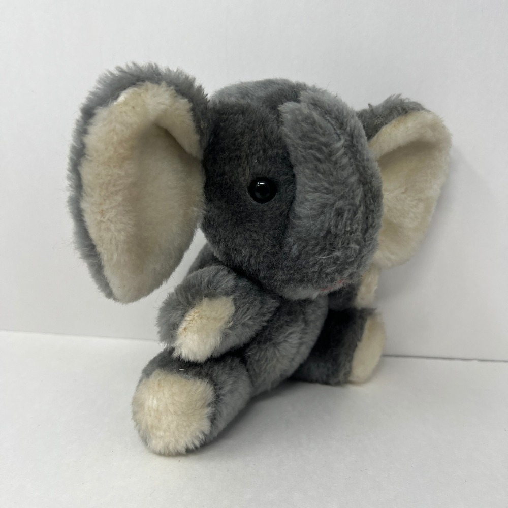 Russ Berrie Plush 6 Inch Gray Horton Elephant Vintage 1978 South Korea 221